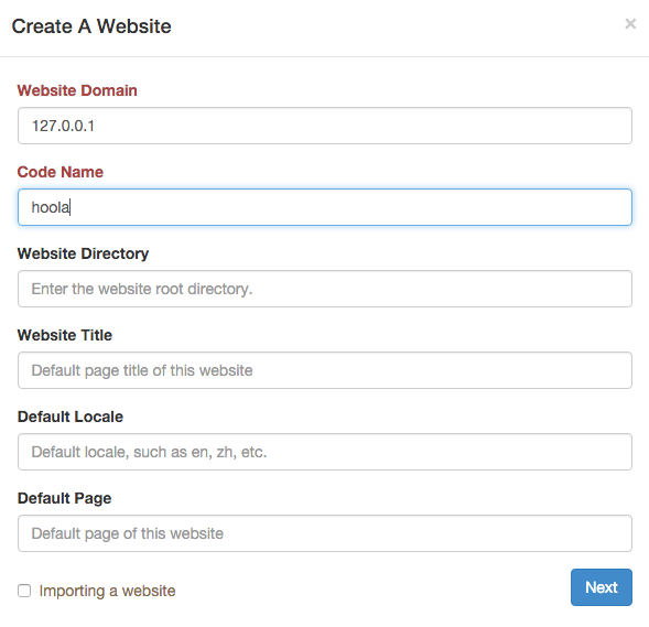 Create a website step 1